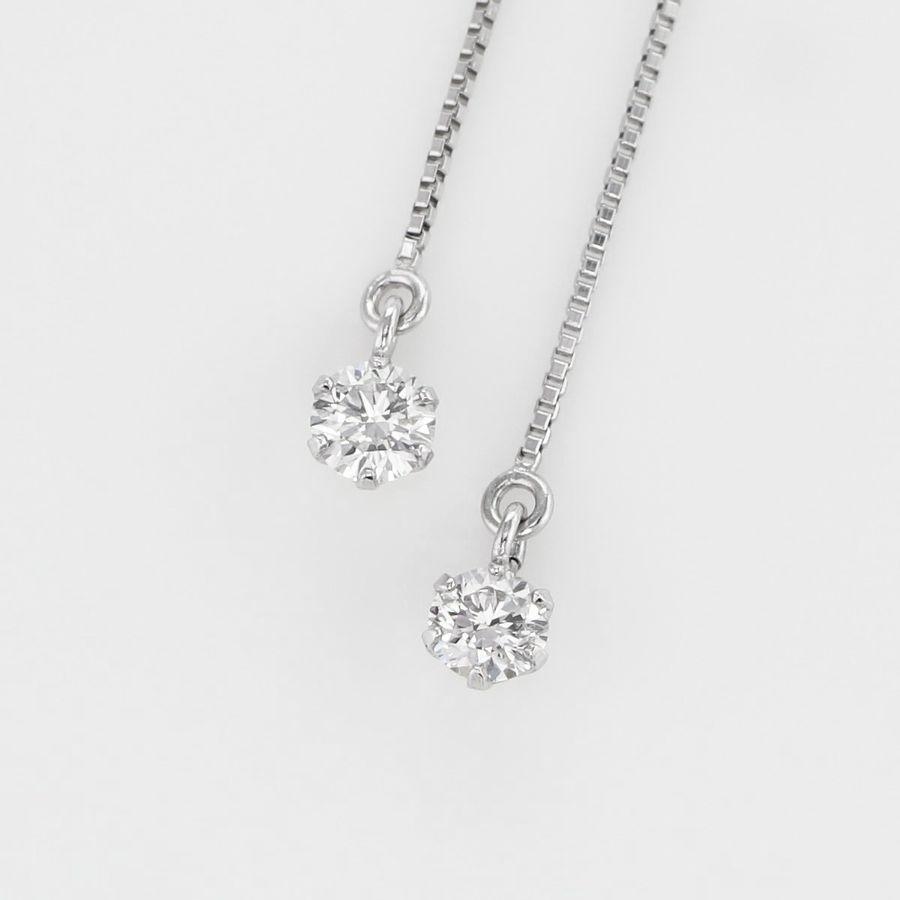 ダイヤモンド ピアス 一粒 プラチナ 0.2カラット レディース アメリカンピアス 50代 40代 シンプル 普段使い 記念日 誕生日 プレゼント | DAIYA（ゴルフ用品、日用品） | 02