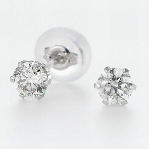 DAIYA（ゴルフ用品、日用品） ダイヤモンド ピアス 一粒 プラチナ 0.3