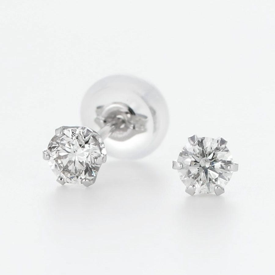 ダイヤモンド ピアス 一粒 プラチナ 0.3カラット レディース ダイヤピアス 50代 40代 シンプル 普段使い 記念日 誕生日 プレゼント | DAIYA（ゴルフ用品、日用品） | 01