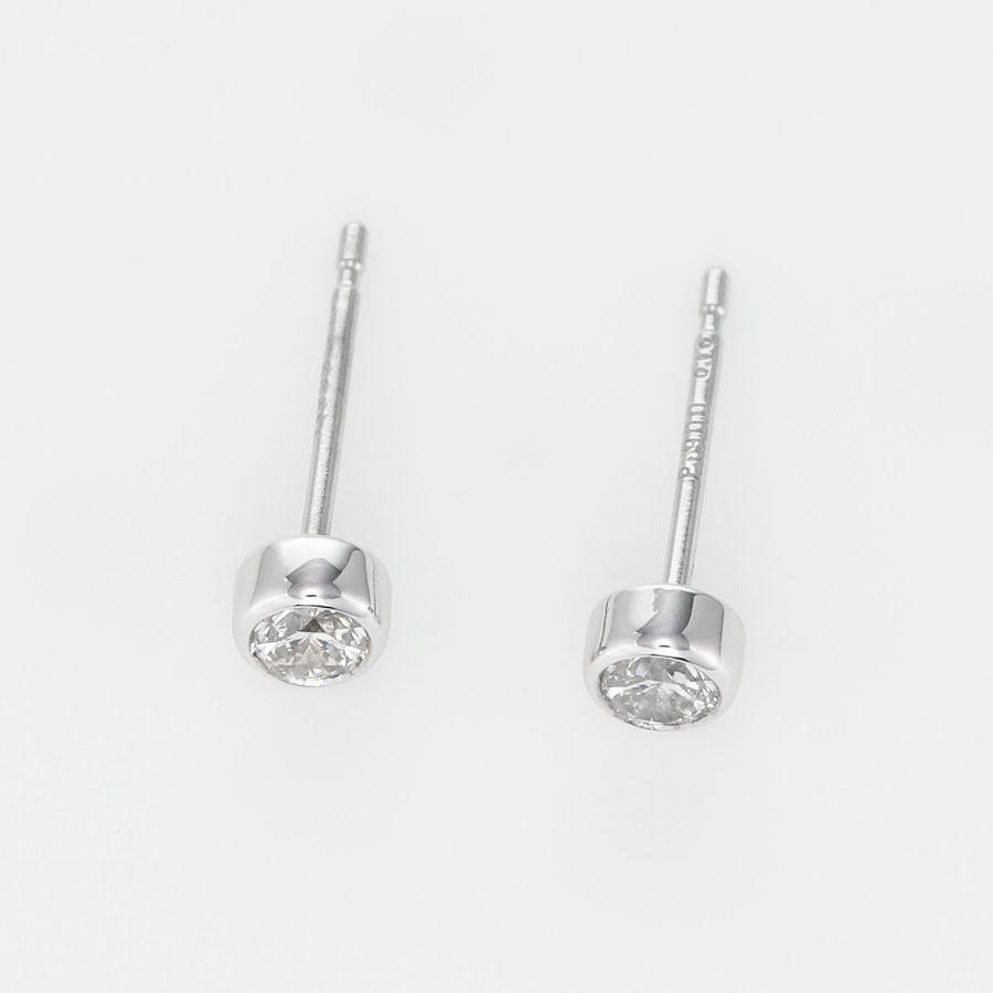 DAIYA（ダイヤ） プラチナ ダイヤモンド ピアス 0.2ct 一粒 ふせ込み
