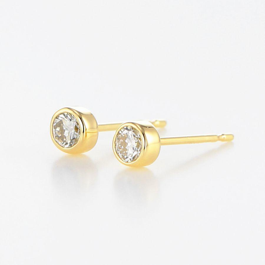 DAIYA（ダイヤ） ダイヤモンド ピアス 一粒 K18 0.2カラット