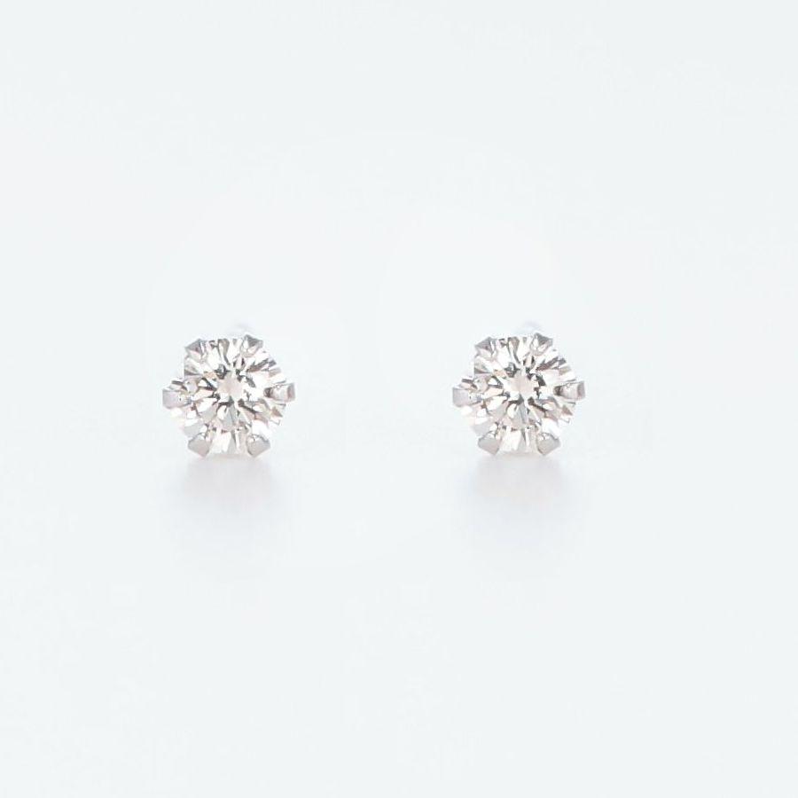 ダイヤモンド ピアス 一粒 プラチナ 0.1カラット レディース 50代 40代 PT900 シンプル 記念日 誕生日 プレゼント | DAIYA（ゴルフ用品、日用品） | 01