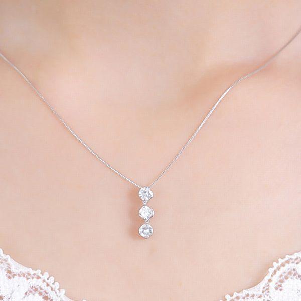 ダイヤモンド PT900 1.0カラット スリーストーン トリロジー レディース ハート＆キューピッドダイヤモンド鑑別カー ド付き 普段使い 記念日 誕生日 プレゼント | DAIYA（ゴルフ用品、日用品） | 12