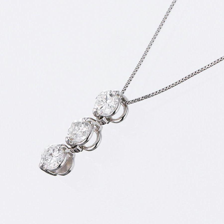 ダイヤモンド PT900 1.0カラット スリーストーン トリロジー レディース ハート＆キューピッドダイヤモンド鑑別カー ド付き 普段使い 記念日 誕生日 プレゼント | DAIYA（ゴルフ用品、日用品） | 02