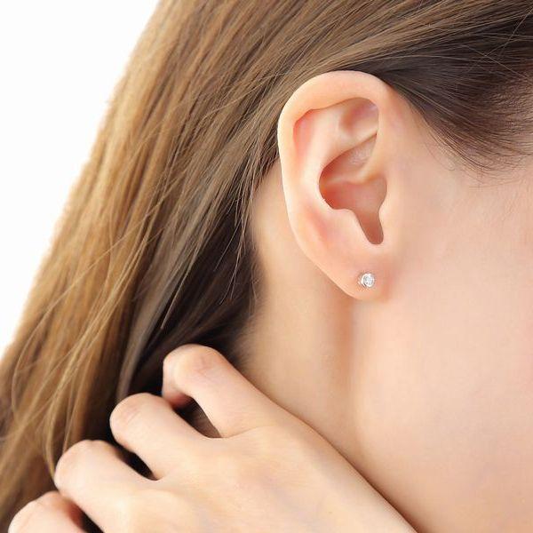 ダイヤモンド ピアス 一粒 プラチナ 鑑定カード付 レディース トータル0.200ctup Dカラー ふせ込みタイプ ハート＆キューピッドダイヤモンド | DAIYA（ゴルフ用品、日用品） | 17