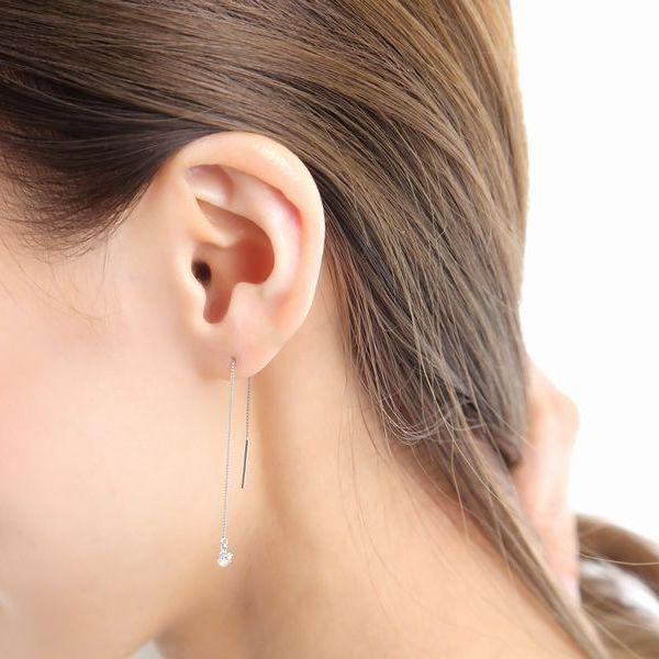 ダイヤモンド ピアス 一粒 プラチナ 鑑定カード付 レディース トータル0.200ctup Dカラー アメリカンピアス ハート＆キューピッドダイヤモンド | DAIYA（ゴルフ用品、日用品） | 17