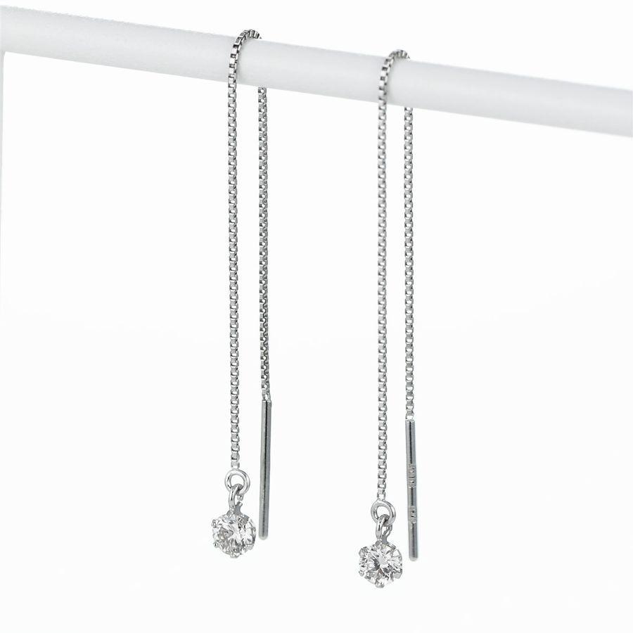 ダイヤモンド ピアス 一粒 プラチナ 鑑定カード付 レディース トータル0.200ctup Dカラー アメリカンピアス ハート＆キューピッドダイヤモンド | DAIYA（ゴルフ用品、日用品） | 04