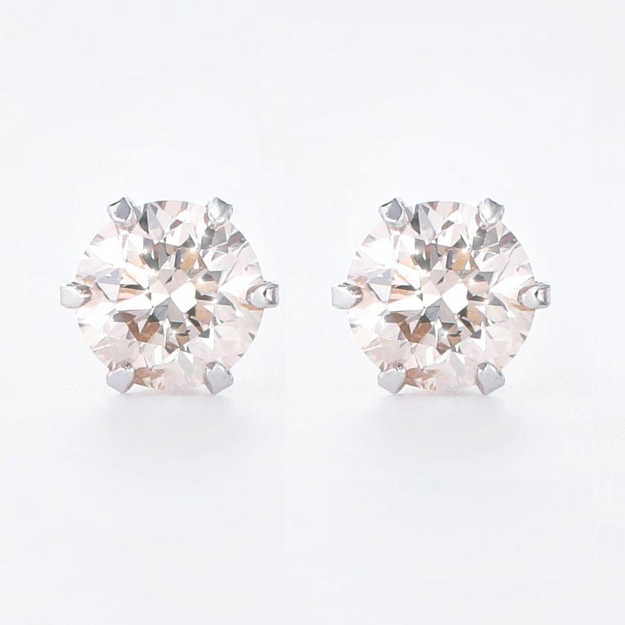 ダイヤモンド ピアス 一粒 鑑定カード付 プラチナ 0.600ctup Excellenntカット ハート＆キューピッドダイヤモンド鑑別カード付き 50代 40代 | DAIYA（ゴルフ用品、日用品） | 01