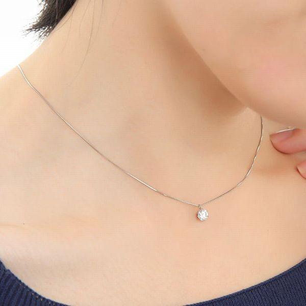 ダイヤモンド ネックレス 一粒 プラチナ 4Cダイヤモンド鑑定付 0.408ct Lカラー VS2クラス GOODカット 中央宝石研究所ソーティングシート付 普段用 プレゼント | DAIYA（ゴルフ用品、日用品） | 15