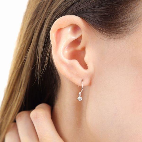 ダイヤモンド ピアス 一粒 プラチナ 0.2カラット レディース フックタイプ ダイヤピアス 50代 40代 普段使い 記念日 誕生日 プレゼント | DAIYA（ゴルフ用品、日用品） | 08