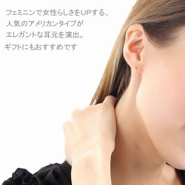 ダイヤモンド ピアス 一粒 プラチナ K18 ハート＆キューピッドダイヤモンド鑑別カード付き 0.1カラット レディース アメリカンピアス 50代 40代の画像