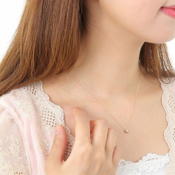 K18 一粒 ダイヤモンド ネックレス 0.2ct ふせ込み H&C鑑別カード付 イエローゴールド ピンクゴールド 40cm レディース | DAIYA（ゴルフ用品、日用品） | 17