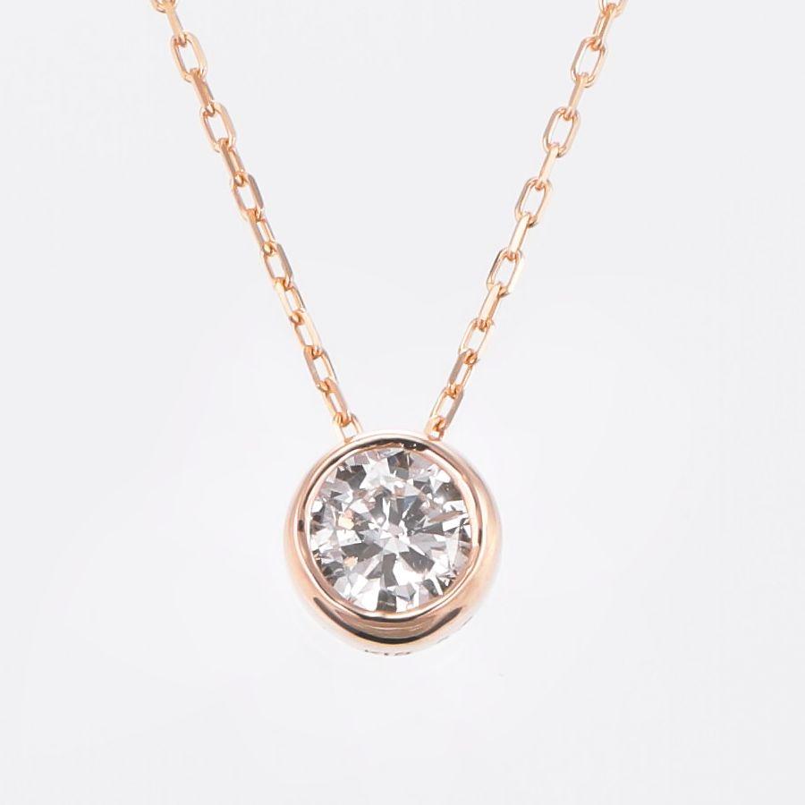 K18 一粒 ダイヤモンド ネックレス 0.2ct ふせ込み H&C鑑別カード付 イエローゴールド ピンクゴールド 40cm レディース | DAIYA（ゴルフ用品、日用品） | 05