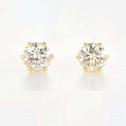 ダイヤモンド ピアス 一粒 プラチナ ハート＆キューピッドダイヤモンド鑑別カード付き レディース 0.3カラット ダイヤピアスの画像