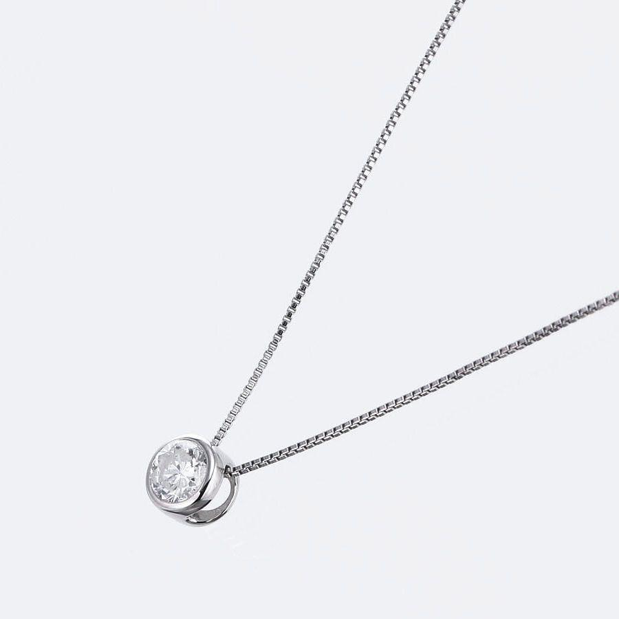 ダイヤモンド ネックレス 一粒 プラチナ 0.1カラット ハート＆キューピッドダイヤモンド鑑別カード付き レディース 50代 40代 ダイヤネックレス |  | 02