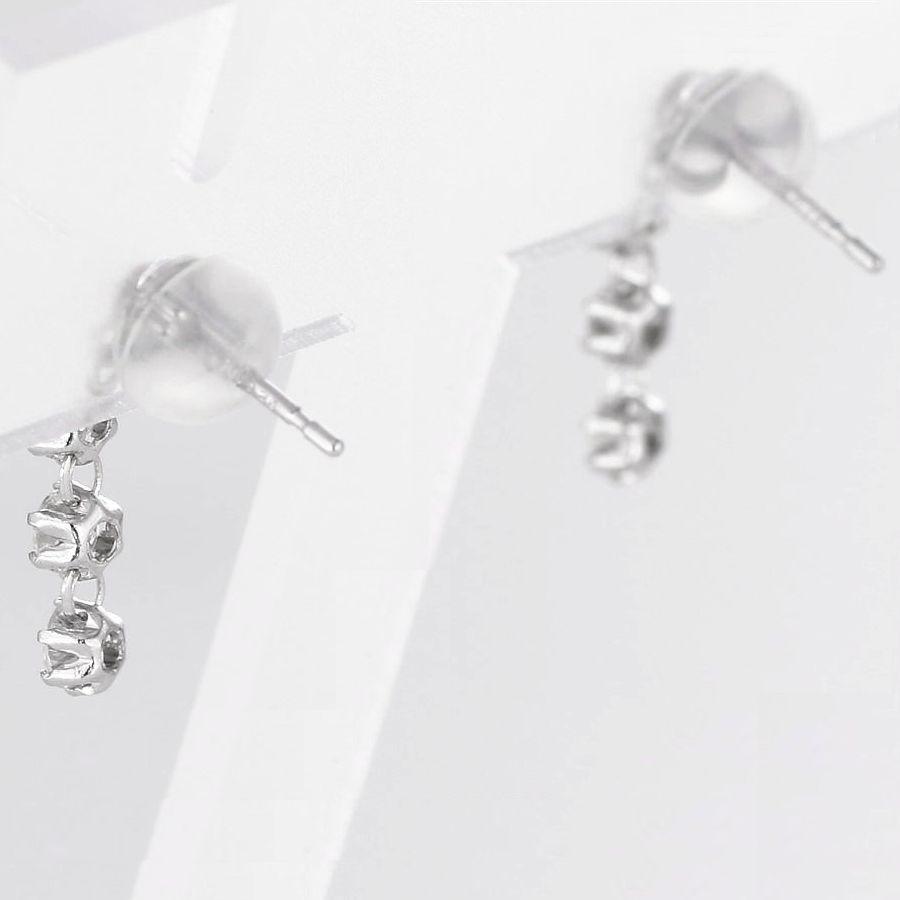 ダイヤモンド ピアス プラチナ ハート＆キューピッドダイヤモンド鑑別カード付き 0.5カラット レディース ダイヤピアス スリーストーン 50代 40代 | DAIYA（ゴルフ用品、日用品） | 03