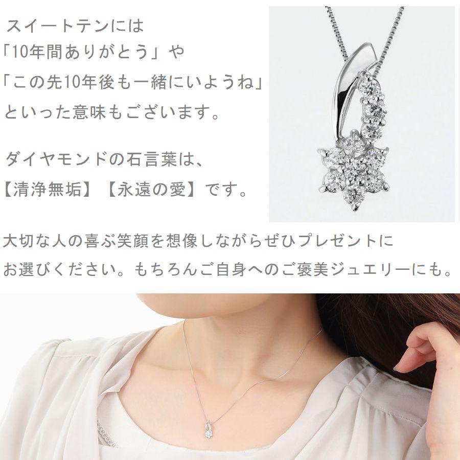 ダイヤモンド ネックレス プラチナ ハート＆キューピッドダイヤモンド鑑別カード付き スイートテンダイヤモンド 0.3カラット 10年目の画像