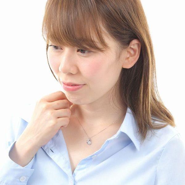 ダイヤモンド ネックレス プラチナ ハート＆キューピッドダイヤモンド鑑別カード付き スイートテンダイヤモンド 0.5カラット 10年目の画像