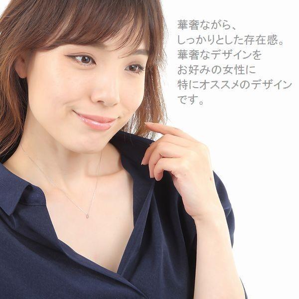 ダイヤモンド ネックレス 一粒 プラチナ K18 0.1カラット ハート＆キューピッドダイヤモンド鑑別カード付き レディース 50代 40代 ダイヤネックレス | DAIYA（ゴルフ用品、日用品） | 16