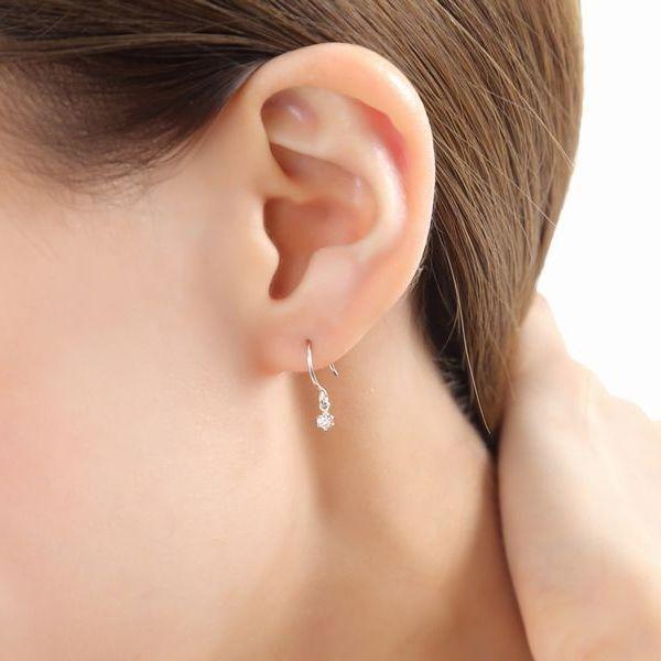 ダイヤモンド ピアス 一粒 プラチナ ハート＆キューピッドダイヤモンド鑑別カード付き レディース 0.1カラット ダイヤピアス フックタイプ |  | 15