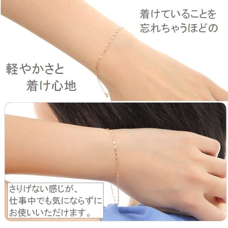 ブレスレット レディース K10 18cm 50代 40代 10金 1連 2連 重ね付け 人気 普段使い 誕生日 プレゼント 即日発送 |  | 09