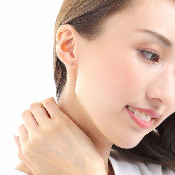 ダイヤモンド ピアス レディース プラチナ ブラックダイヤモンド 0.1カラット 50代 40代 30代 ペア販売 普段使い 記念日 誕生日 プレゼントの画像