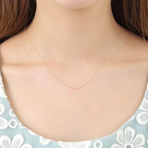 ネックレス チェーン K10 あずきチェーン 太さ0.45mm 40cm〜60cm ネックレス チェーン K10 あずきチェーン 太さ0.45mm 40cm〜60cm