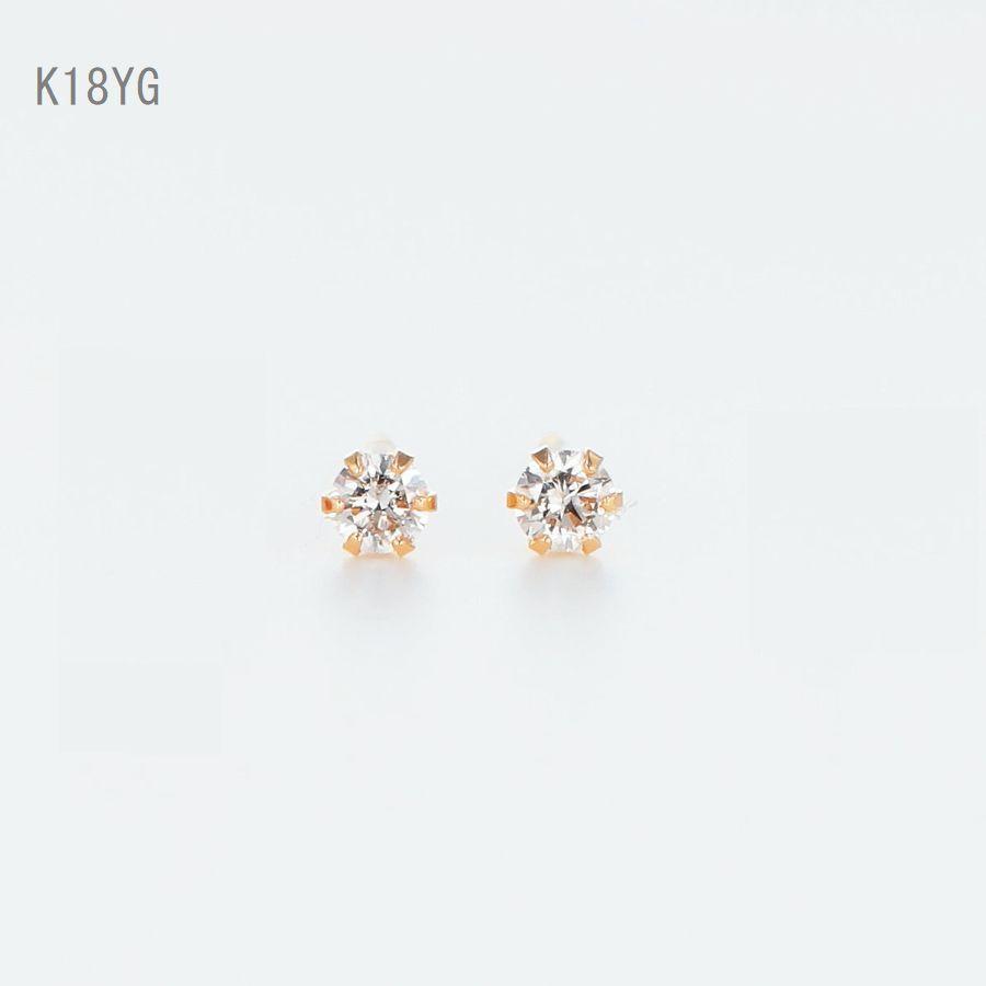 ダイヤモンド ピアス レディース プラチナ K18 一粒 0.08カラット 50代 40代 30代 18金 シンプル 記念日 誕生日 プレゼント 人気 定番 | DAIYA（ゴルフ用品、日用品） | 06