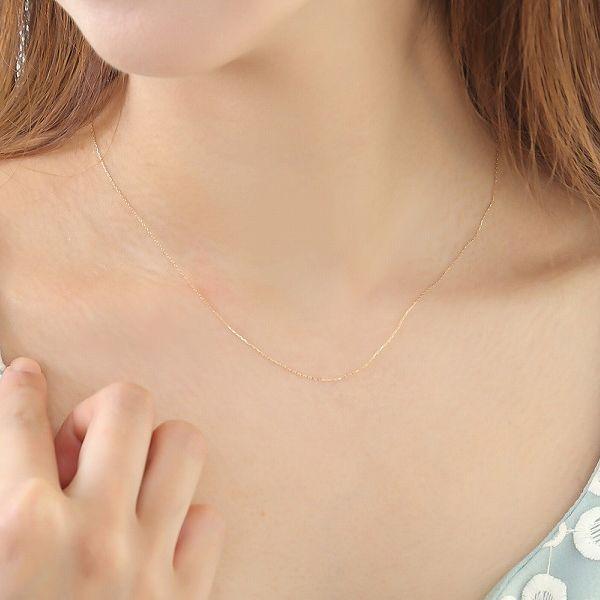 ネックレス チェーン K18 あずきチェーン 40cm 太さ0.45mm 50代 40代 30代 18金 取り替え用 調節管付 普段使い プレゼント |  | 10