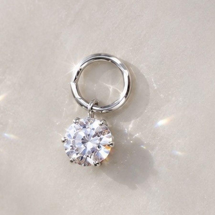 天然ダイヤモンド ピアスチャーム K10 一粒 0.06ct 片耳用 K10ホワイトゴールド K10イエローゴールド K10ピンクゴールド |  | 02