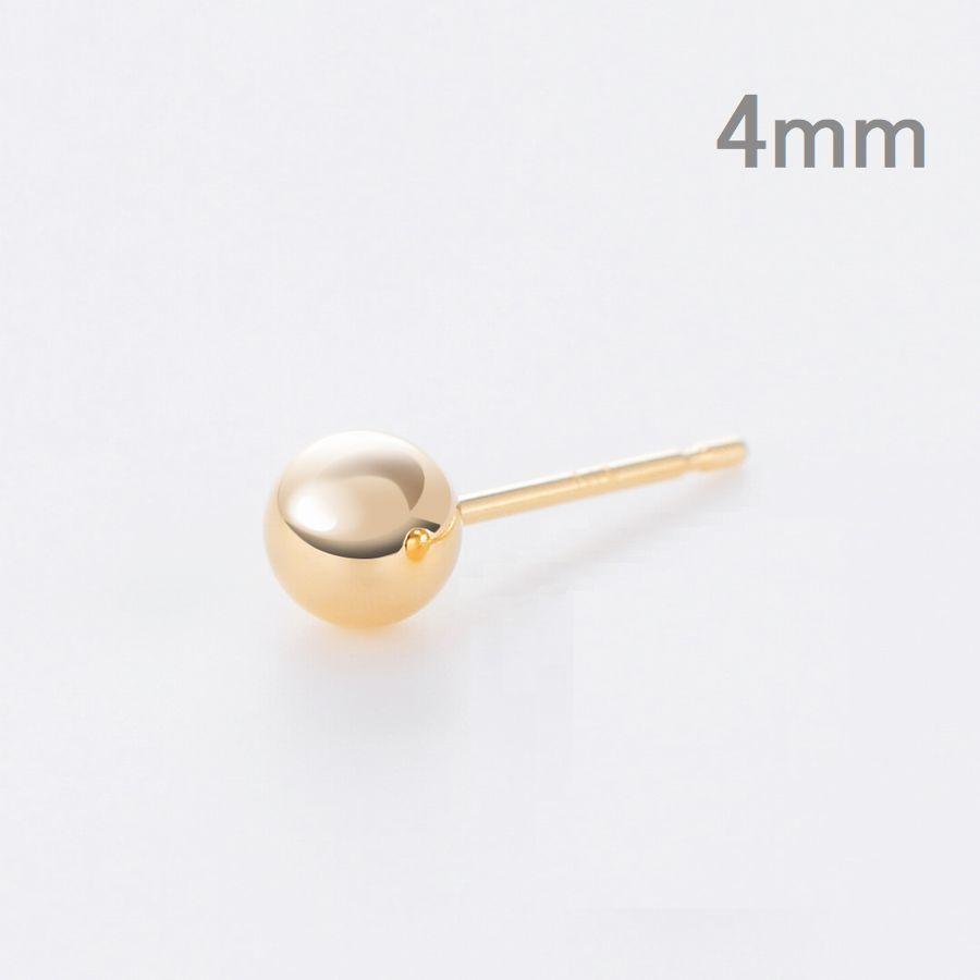ピアス 丸玉ピアス K18 イエローゴールド 片耳用 2.0mm 3.0mm 4.0mm 5.0mm レディース 日本製 普段用 セカンドピアス 即納 |  | 03