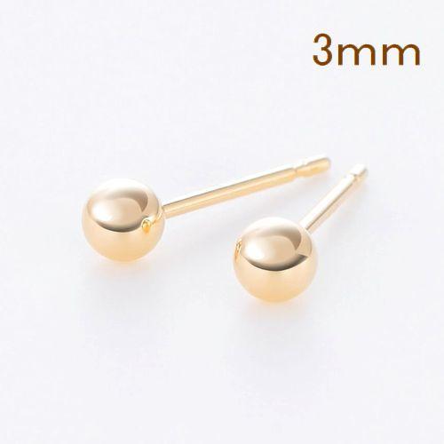 ピアス 丸玉ピアス K18 イエローゴールド ペア販売 2.0mm 3.0mm 4.0mm 5.0mm レディース 日本製 普段用 セカンドピアス 即納 |  | 02