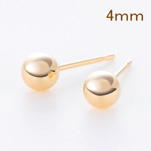 ピアス 丸玉ピアス K18 イエローゴールド ペア販売 2.0mm 3.0mm 4.0mm 5.0mm レディース 日本製 普段用 セカンドピアス 即納 |  | 03