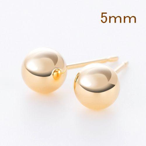 ピアス 丸玉ピアス K18 イエローゴールド ペア販売 2.0mm 3.0mm 4.0mm 5.0mm レディース 日本製 普段用 セカンドピアス 即納 |  | 04