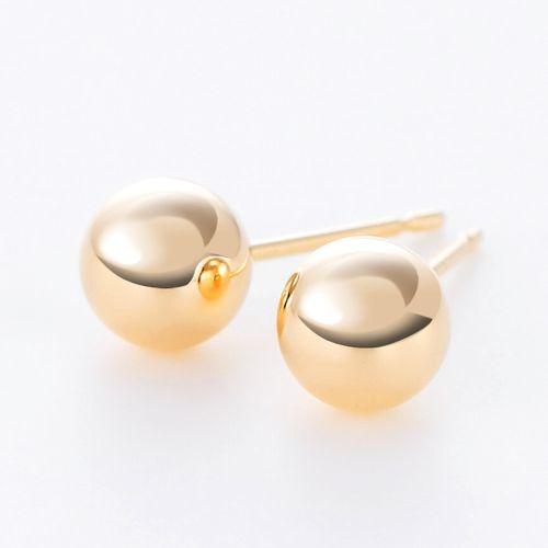 ピアス 片耳 丸玉ピアス K18 イエローゴールド 3.0mm 5.0mm 片方 ピアス 片耳 丸玉ピアス K18 イエローゴールド 3.0mm 5.0mm 片方