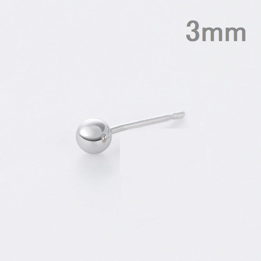 ピアス 丸玉ピアス プラチナ900 片耳用 2.0mm 3.0mm 4.0mm 5.0mm レディース 日本製 普段用 セカンドピアス 即納 |  | 02