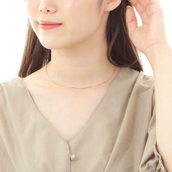 ネックレス チェーン K18 ベネチアンチェーン 45cm 1.0mm スライド