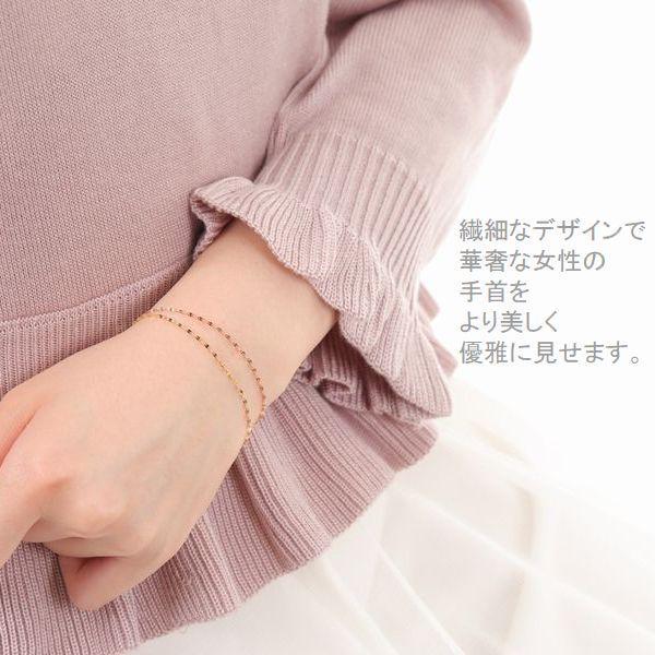 ブレスレット レディース K18 50代 40代 30代 ホワイトゴールド イエローゴールド ピンクゴールド 2連 シンプル 普段使い 記念日 誕生日 プレゼント 人気 |  | 15