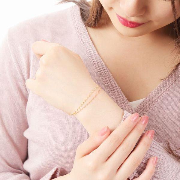 ブレスレット レディース K18 50代 40代 30代 ホワイトゴールド イエローゴールド ピンクゴールド 2連 シンプル 普段使い 記念日 誕生日 プレゼント 人気 |  | 16