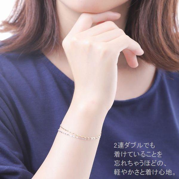 ブレスレット レディース K18 50代 40代 30代 ホワイトゴールド イエローゴールド ピンクゴールド 2連 シンプル 普段使い 記念日 誕生日 プレゼント 人気 |  | 12