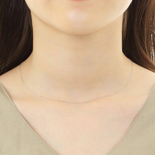 ネックレス チェーン 45cm K18 あずきチェーン 0.6mm スライドチェーン