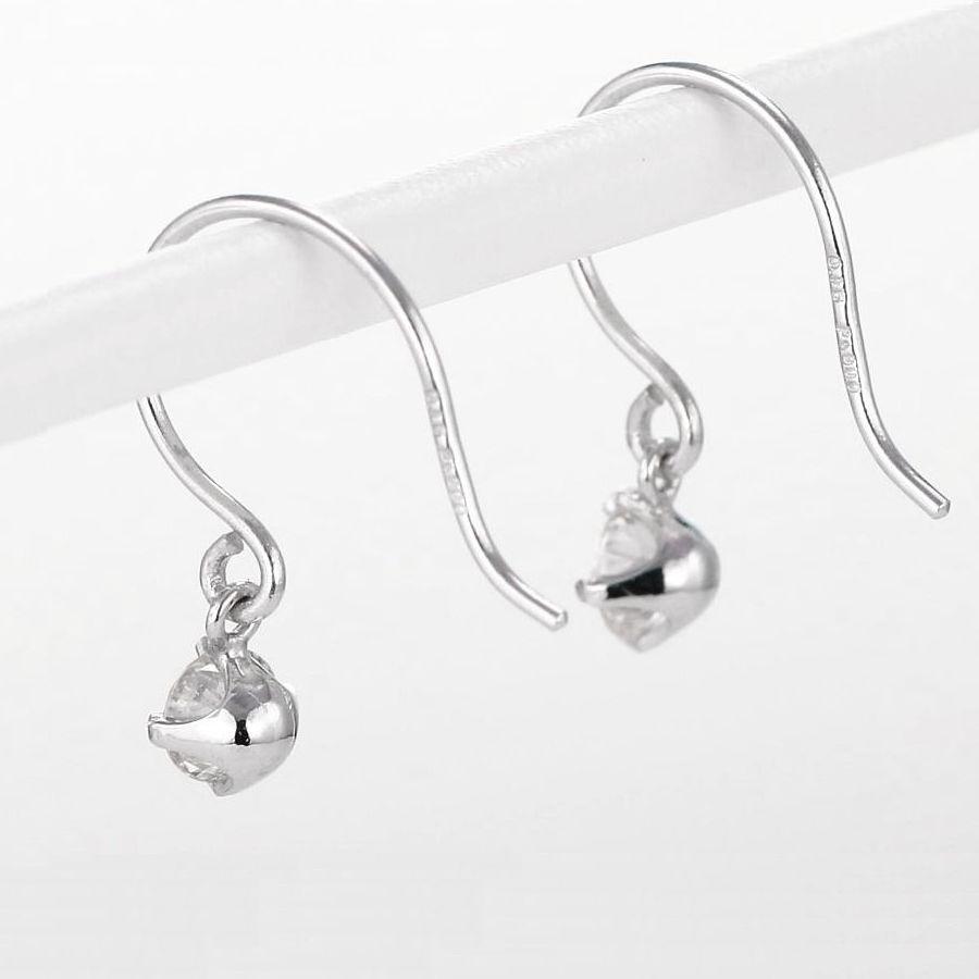 ダイヤモンド ピアス 一粒 プラチナ 0.3カラット レディース フックタイプ ダイヤピアス 50代 40代 普段使い 記念日 誕生日 プレゼント | Si | 04