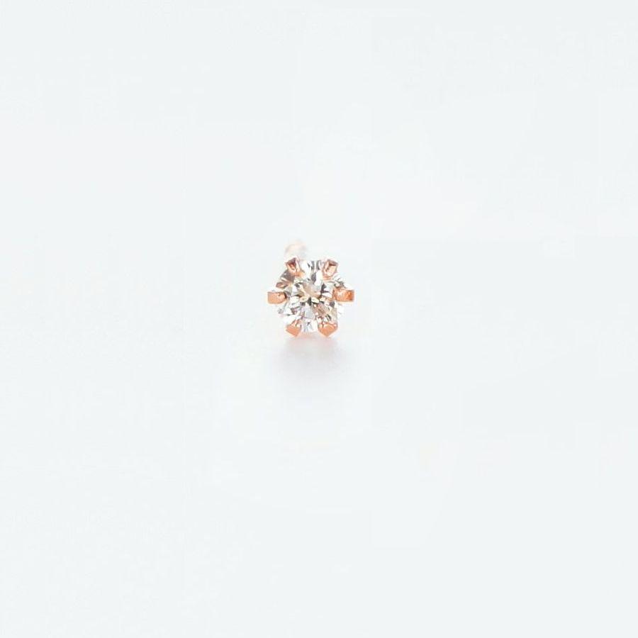 ダイヤモンド ピアス レディース プラチナ K18 ダイヤモンド 0.03カラット 50代 40代 30代 片耳販売 普段使い 記念日 誕生日 プレゼント | Si | 03