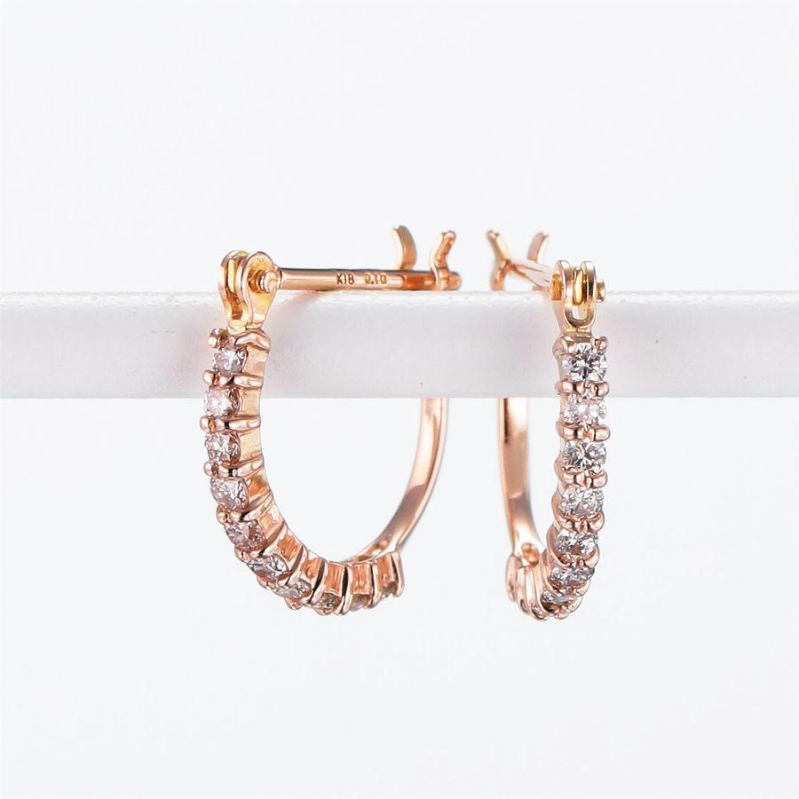 ダイヤモンド ピアス ハーフエタニティ K18 ダイヤピアス 0.2カラット 50代 40代 普段使い 記念日 誕生日 プレゼント |  | 06