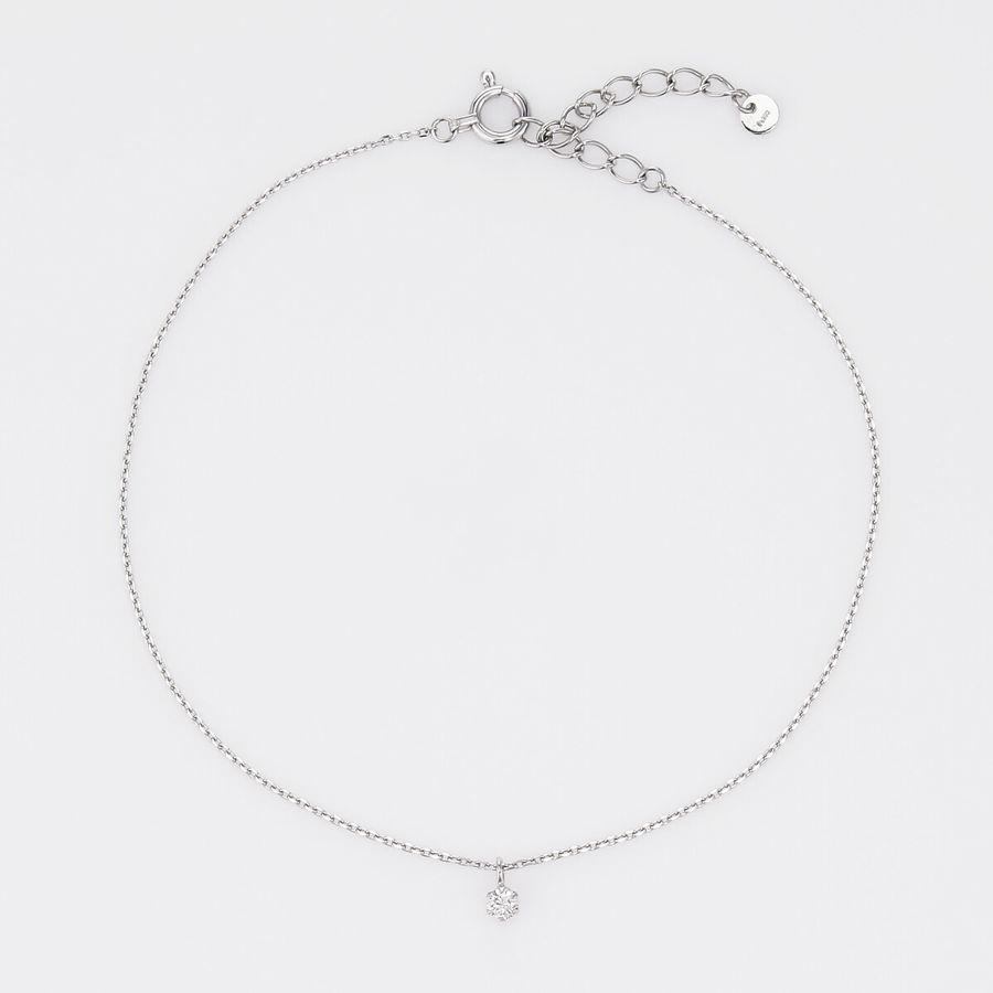 ブレスレット レディース プラチナ ダイヤモンド 50代 40代 30代 一粒0.05カラット 調節可能 普段使い 記念日 誕生日 プレゼント 人気 | DAIYA（ゴルフ用品、日用品） | 03