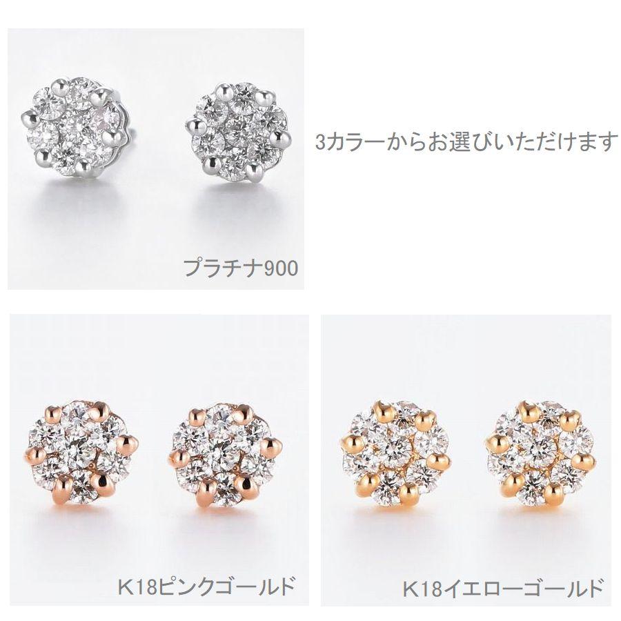 DAIYA（ダイヤ） ダイヤモンド ピアス フラワー プラチナ K18 0.3