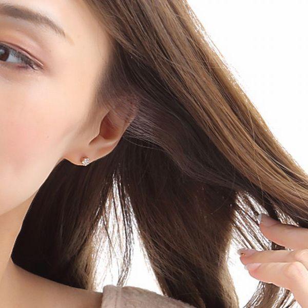 DAIYA（ダイヤ） ダイヤモンド ピアス フラワー プラチナ K18 0.3