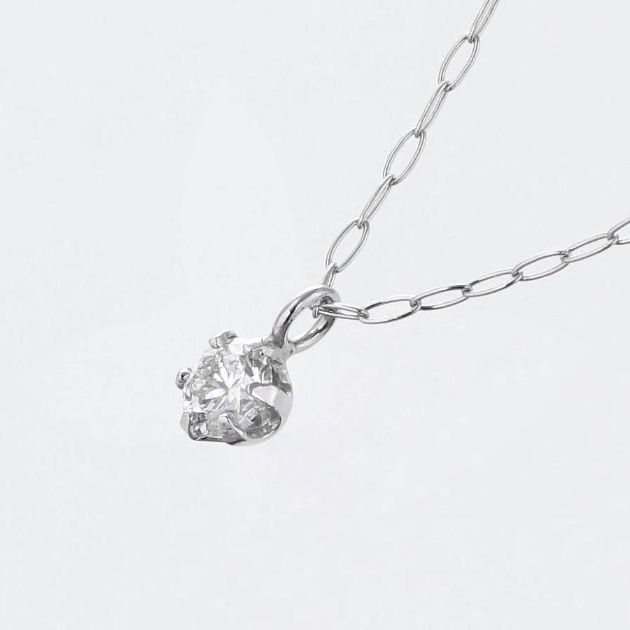 ダイヤモンド ネックレス レディース プラチナ 一粒 0.1カラット 50代 40代 ダイヤモンド シンプル 普段用 記念日 誕生日 プレゼント 人気 | DAIYA（ゴルフ用品、日用品） | 02