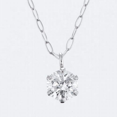 DAIYA（ダイヤ） プラチナ 一粒 ダイヤモンド ネックレス 0.2ct 6本爪