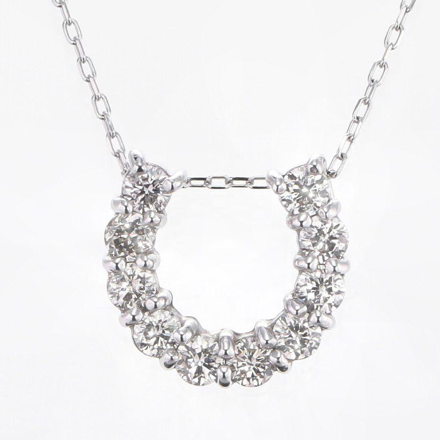 ダイヤモンド ネックレス ホースシュー K18 0.3カラット レディース ダイヤネックレス 50代 40代 普段使い 記念日 誕生日 プレゼント | DAIYA（ゴルフ用品、日用品） | 05